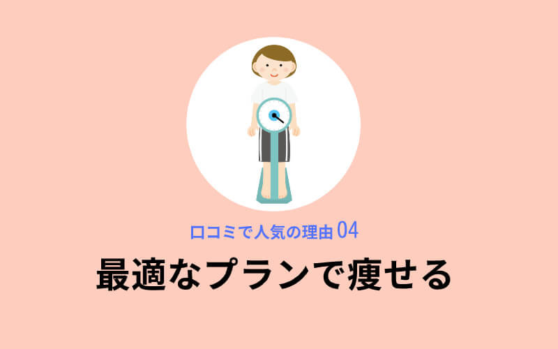 たかの友梨ビューティクリニックが口コミで人気の理由4,最適なプランで痩せる